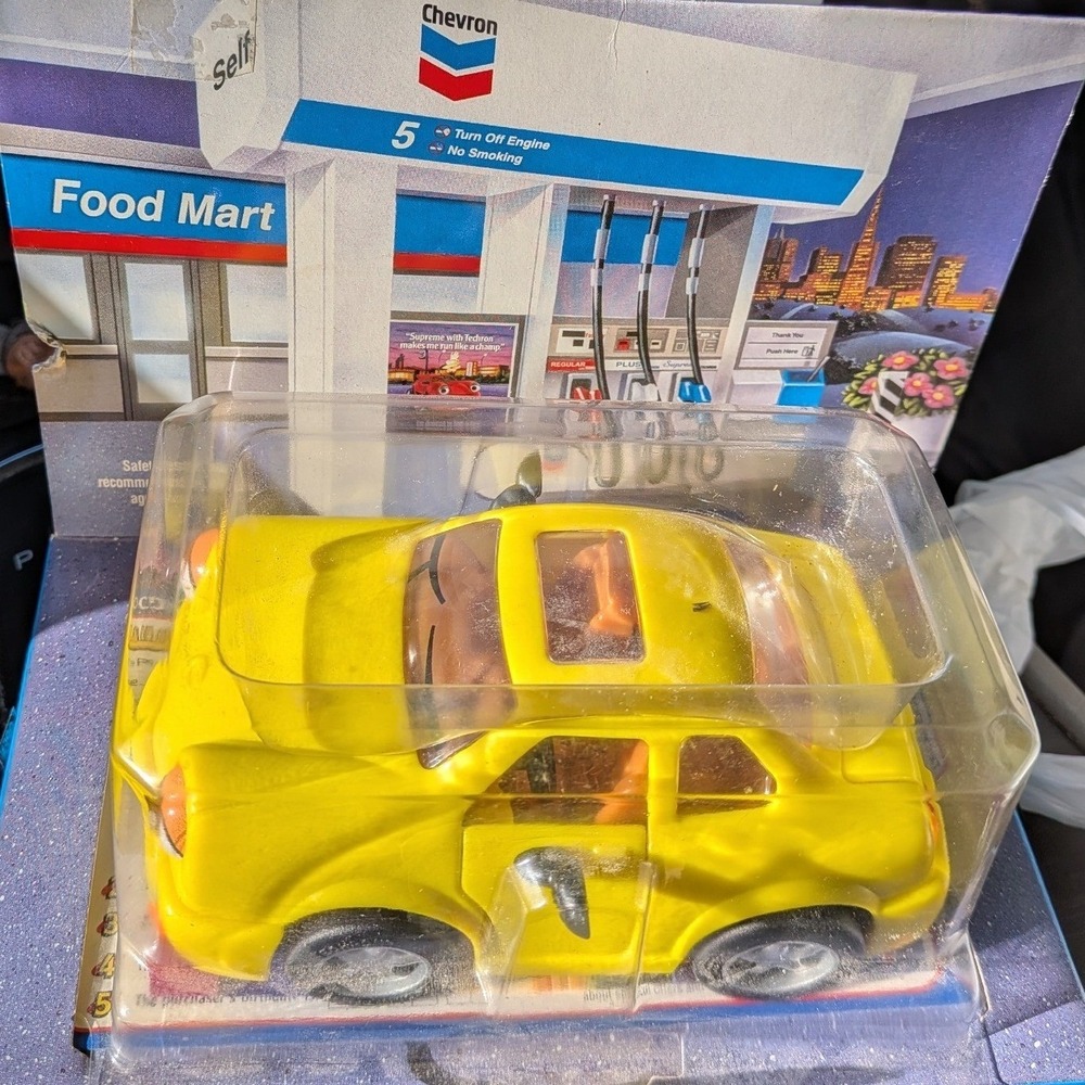 Vintage‎ 1998 Chevron Cars Tina Turbo Yellow Collectible Toy Car New In Box